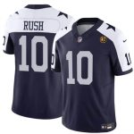 Dallas Cowboys #10 Cooper Rush Navy 2023 F.U.S.E. With John Madden Patch Thanksgiving Vapor Limited Stitched Jersey