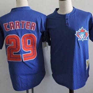 Mitchell And Ness 1997 Blue Jays #29 Joe Carter Blue Throwback Stitched Jersey
