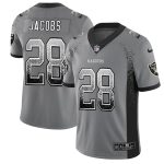 Raiders #28 Josh Jacobs Black Drift Fashion Color Rush Limited Stitched Jersey