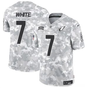 Arizona Cardinals #7 Kyzir White 2024 F.U.S.E. Arctic Camo Salute To Service Limited Stitched Jersey