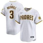 San Diego Padres #3 Jackson Merrill White 2024 Home Limited Stitched Jersey