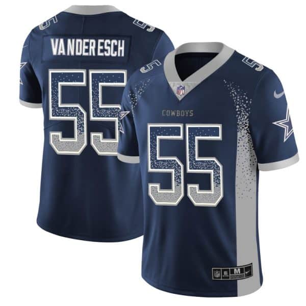Dallas Cowboys #55 Leighton Vander Esch Navy Blue 2018 Drift Fashion Color Rush Limited Stitched Jersey