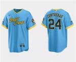 Milwaukee Brewers #24 William Contreras Powder Blue 2022 City Connect Cool Base Stitched Jersey