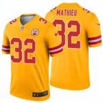 Kansas City Chiefs #32 Tyrann Mathieu Gold Inverted Legend Jersey
