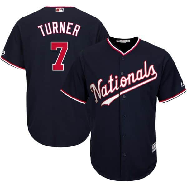 Washington Nationals #7 Trea Turner Navy Cool Base Stitched Jersey