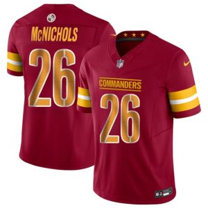 Washington Commanders #26 Jeremy McNichols Burgundy 2024 F.U.S.E. Vapor Limited Stitched Jersey