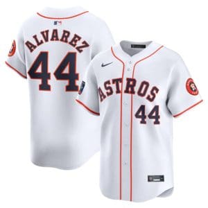 Houston Astros #44 Yordan Alvarez White 2024 World Tour Mexico City Series Home Limited Stitched Jersey