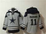 Dallas Cowboys #11 Micah Parsons Gray Ageless Must-Have Lace-Up Pullover Hoodie