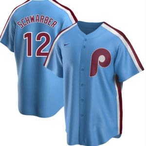 Philadelphia Phillies #12 Kyle Schwarber Blue Cool Base Stitched Jersey