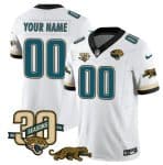 Jacksonville Jaguars Custom White F.U.S.E. With 30th Seasons Patch Vapor Limited Stitched Jersey