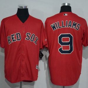 Red Sox #9 Ted Williams Red New Cool Base Stitched Jersey
