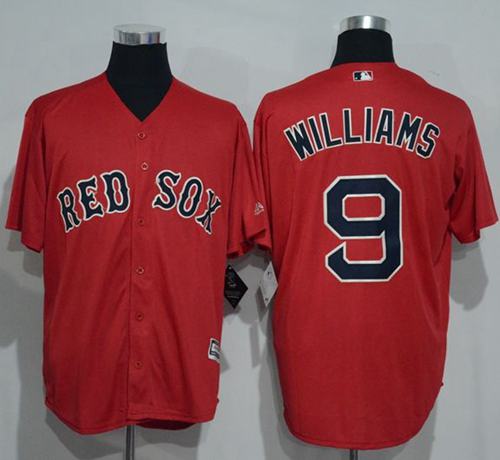 Red Sox #9 Ted Williams Red New Cool Base Stitched Jersey