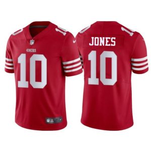 San Francisco 49ers #10 Mac Jones Red 2025 Vapor Untouchable Limited Stitched Jersey