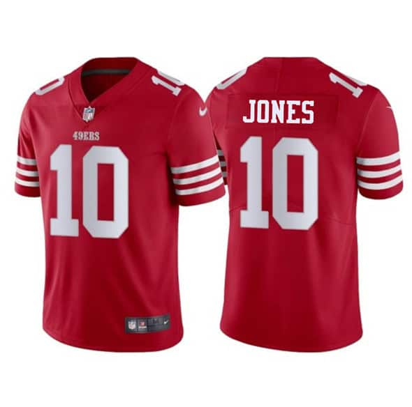 San Francisco 49ers #10 Mac Jones Red 2025 Vapor Untouchable Limited Stitched Jersey