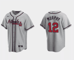 Atlanta Braves #12 Sean Murphy Gray Cool Base Stitched Jersey