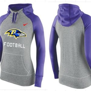 Nike Baltimore Ravens Performance Hoodie Grey Purple_1