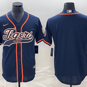 Detroit Tigers Blank Navy Cool Base Stitched Jersey