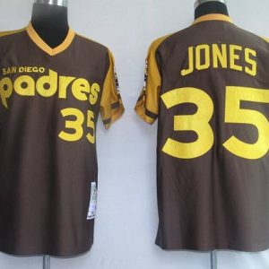 Mitchell And Ness Padres #35 Randy Jones Coffee Stitched Throwback Jersey