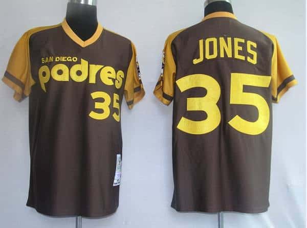 Mitchell And Ness Padres #35 Randy Jones Coffee Stitched Throwback Jersey
