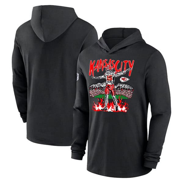 Kansas City Chiefs Black Performance Pullover Hoodie