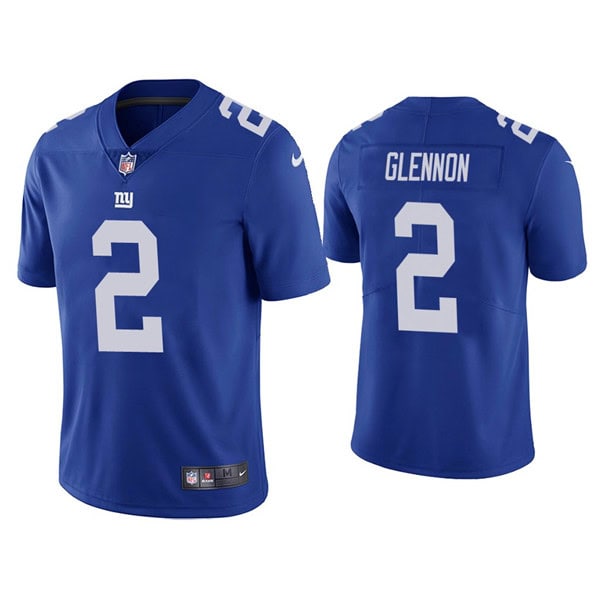 New York Giants #2 Mike Glennon Blue Vapor Untouchable Limited Stitched Jersey