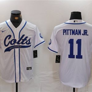 Indianapolis Colts #11 Michael Pittman Jr. White Cool Base Stitched Jersey