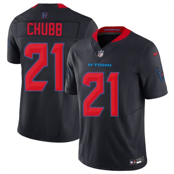 Houston Texans #21 Nick Chubb Navy 2nd Alternate 2025 F.U.S.E. Vapor Limited Football Stitched Jersey