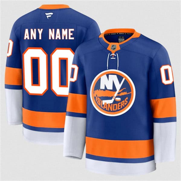 New York Islanders Custom Royal 2024-25 Home Stitched Jersey