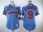 St.Louis Cardinals #9 Enos Slaughter Light Blue Cooperstown Collection Flexbase Stitched Jersey