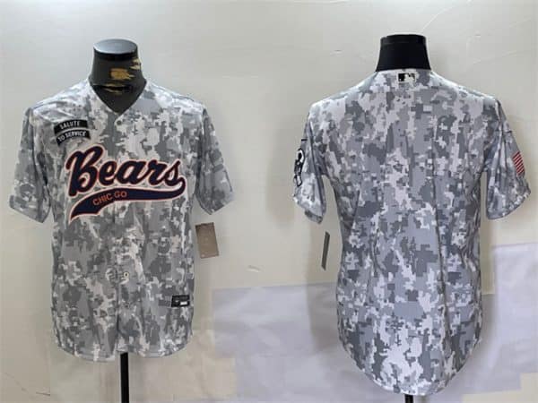 Chicago Bears Blank 2024 Arctic Camo Salute To Service Stitched Jersey