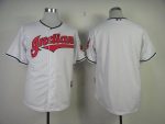 Indians Blank White Cool Base Stitched Jersey