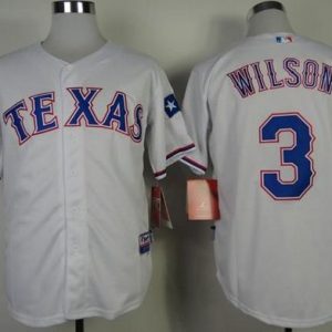 Rangers #3 Russell Wilson White Cool Base Stitched Jersey