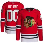 Chicago Blackhawks Custom Red Stitched Jersey