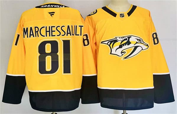 Nashville Predators #81 Jonathan Marchessault Gold 2024-25 Home Stitched Jersey