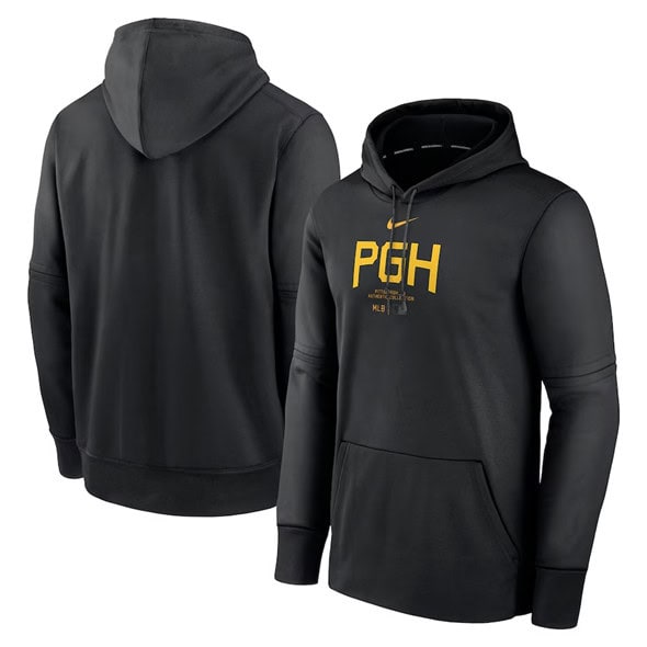 Pittsburgh Pirates Black Collection City Connect Practice Performance Pullover Hoodie