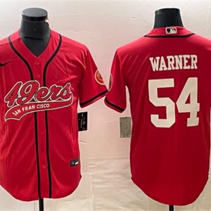 San Francisco 49ers #54 Fred Warner Red Cool Base Stitched Jersey