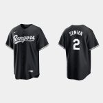Texas Rangers #2 Marcus Semien Black Cool Base Stitched Baseball Jersey