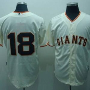 Giants #18 Cain Matt Cream Stitched Jersey