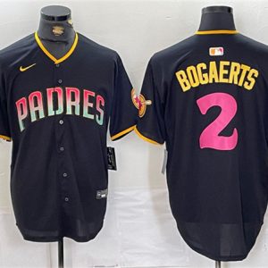 San Diego Padres #2 Xander Bogaerts Black Cool Base Stitched Jersey