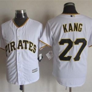 Pirates #27 Jung-Ho Kang White New Cool Base Stitched Jersey