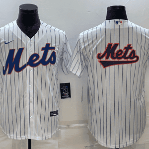 New York Mets White Team Big Logo Cool Base Stitched Jersey