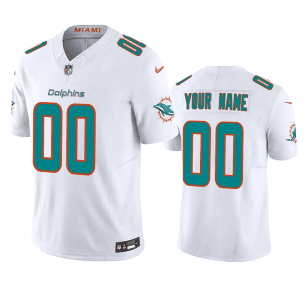 Miami Dolphins Custom White 2023 F.U.S.E Vapor Limited Stitched Jersey