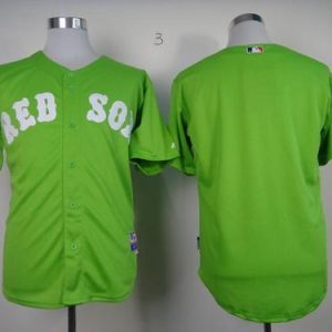 Red Sox Blank Green Cool Base Stitched Jersey
