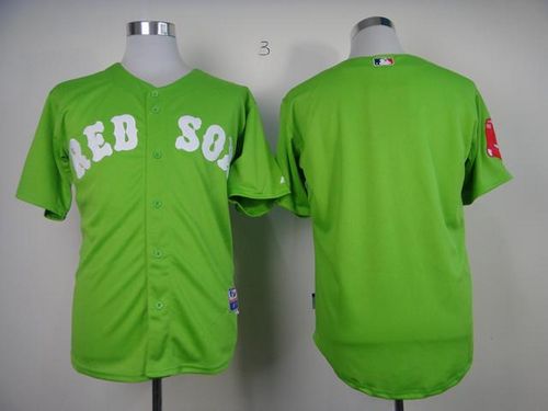 Red Sox Blank Green Cool Base Stitched Jersey