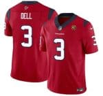 Houston Texans #3 Tank Dell Red 2023 F.U.S.E. With John Madden Patch Vapor Limited Stitched Jersey