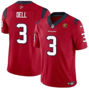 Houston Texans #3 Tank Dell Red 2023 F.U.S.E. With John Madden Patch Vapor Limited Stitched Jersey
