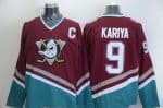 Ducks #9 Paul Kariya Red CCM Throwback Stitched Jersey