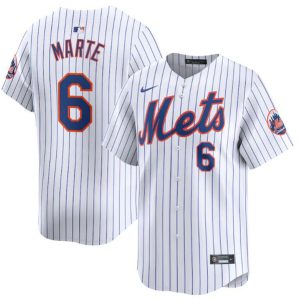 New York Mets #6 Starling Marte White 2024 Home Limited Stitched Jersey