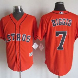 Astros #7 Craig Biggio Orange New Cool Base Stitched Jersey