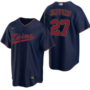 Minnesota Twins #27 Ryan Jeffers Navy Cool Base Stitched Jersey